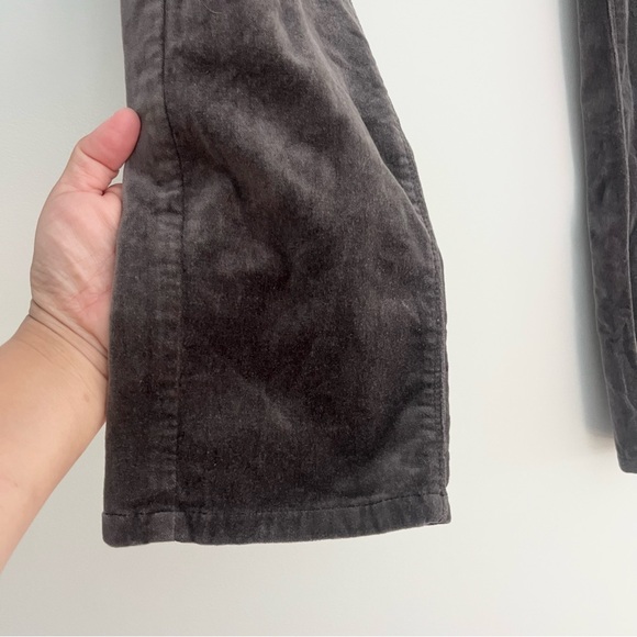 J. Jill Velour Dark Gray Straight Pants Soft Stretchy Women’s Size 4 Petite - Picture 3 of 8